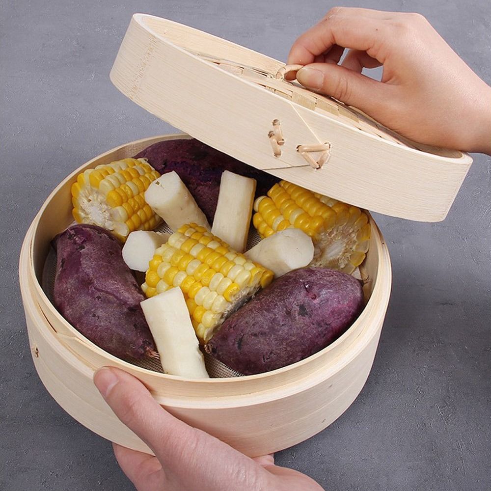 Bamboo Steamer Basket with Lid - Bao Steamer Bamboo 评论和价格